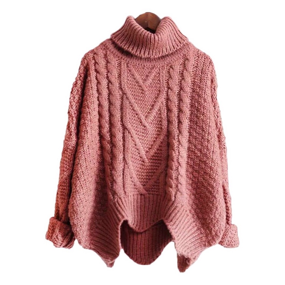 Scalloped cropped knit sweater